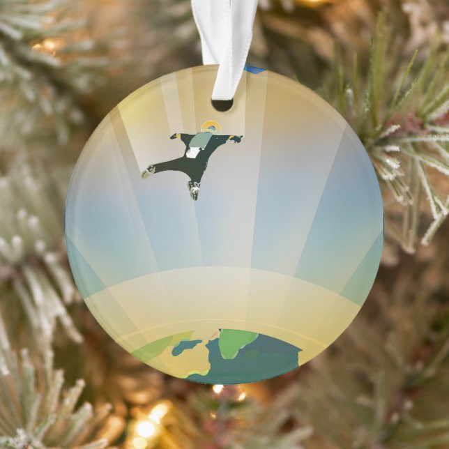 Retro Space Poster-The Gravity Of A Super Earth Ornament (Tree)