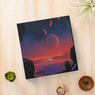 Retro Space Poster - Viewers Observe Trappist-1e. Binder