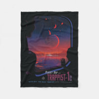 Retro Space Poster - Viewers Observe Trappist-1e.