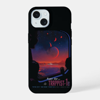 Retro Space Poster - Viewers Observe Trappist-1e. iPhone 15 Case