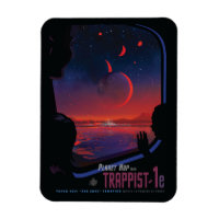 Retro Space Poster - Viewers Observe Trappist-1e.