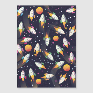 Retro Space Rockets pattern.