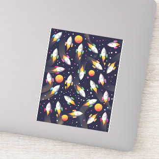 Retro Space Rockets pattern.