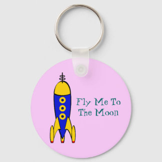 Retro Space Travel Keychain