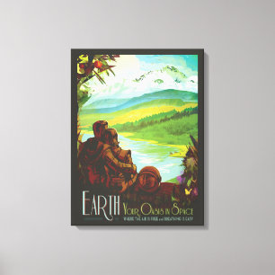 Retro Space Travel Poster-An Earth Science Mission Canvas Print