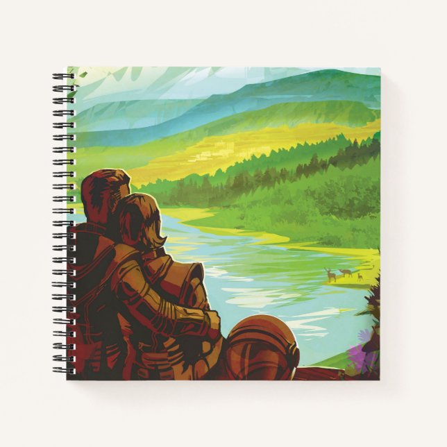 Retro Space Travel Poster-An Earth Science Mission Notebook (Front)