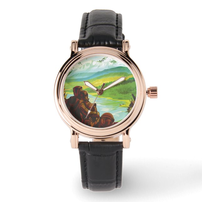 Retro Space Travel Poster-An Earth Science Mission Watch (Front)