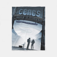 Retro Space Travel Poster-Dwarf Planet Ceres.