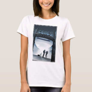 Retro Space Travel Poster-Dwarf Planet Ceres. T-Shirt