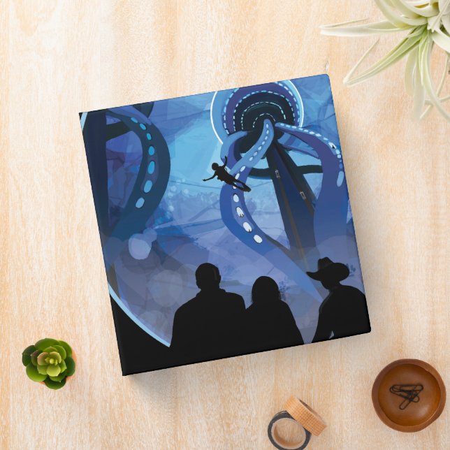 Retro Space Travel Poster- Jupiter's Moon Europa. Binder (In Situ)