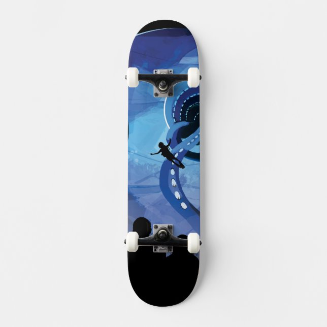 Retro Space Travel Poster- Jupiter's Moon Europa. Skateboard (Front)