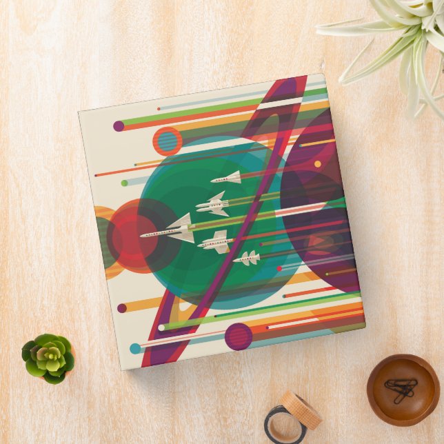 Retro Space Travel Poster- Solar System Grand Tour Binder (In Situ)