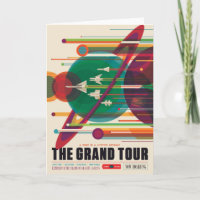 Retro Space Travel Poster- Solar System Grand Tour