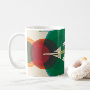 Retro Space Travel Poster- Solar System Grand Tour Coffee Mug