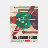 Retro Space Travel Poster- Solar System Grand Tour