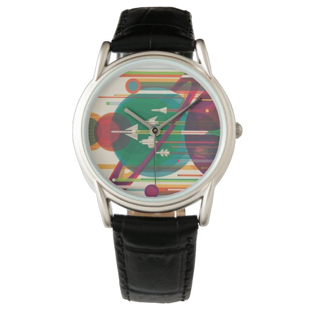 Retro Space Travel Poster- Solar System Grand Tour Watch (Front)