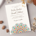 Retro Spanish Abstract Floral Mandala Wedding Invitation<br><div class="desc">Beautiful Invitation to celebrate Special occasions and festivals comes with digital and E-invitation as per your request. We would love to replicate our designs to make multiple products like rsvp cards, labels envelopes, and more. Customization is available for ready to print on request at info@shamaurcreatif@gmail.com Look Forward to hearing from...</div>