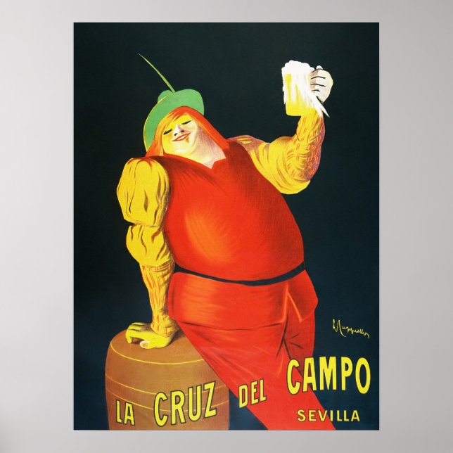 Retro Spanish Beer Ad Home Bar Wall Decor (Front)