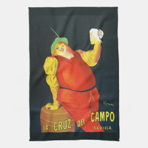 Retro Spanish Beer Ad Home Bar Wall Decor Kitchen Towel
