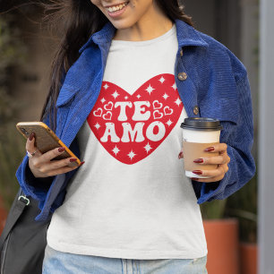 Retro Spanish I Love You Te Amo Valentine's Day T-Shirt