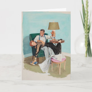 RETRO SPANKING CARD FOR HIM