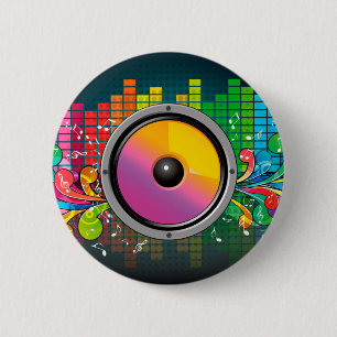Retro Speaker 2 Inch Round Button