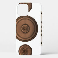 Retro speakers: brown, isolated white.