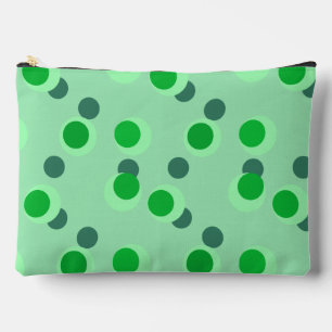 Retro spearmint dream mid-century circles accessory pouch