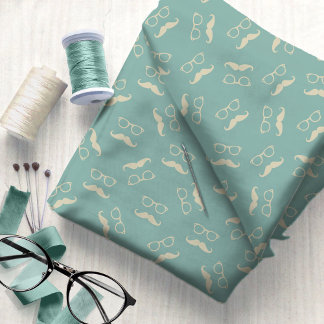 Retro Spectacles and Moustache Pattern #6 ID1073 Fabric