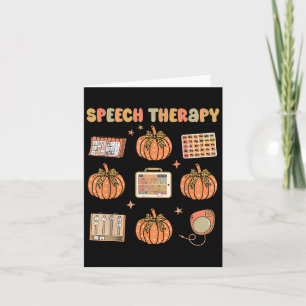 Retro Speech Therapy Slp Fall Pumpkin Speech Thera Card