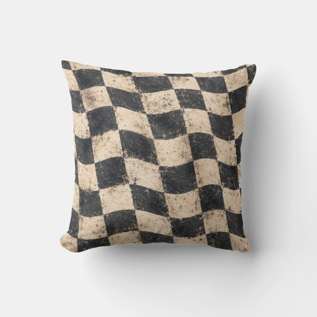 Retro Speedway Sofa Accent Style Throw Pillow (Front)