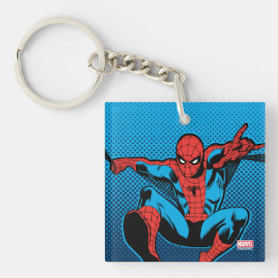 Retro Spider-Man Web Shooting Keychain