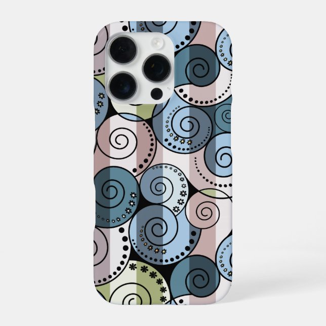 Retro, spiral iPhone case (Back)