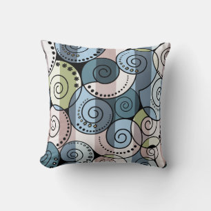 Retro, spiral throw pillow