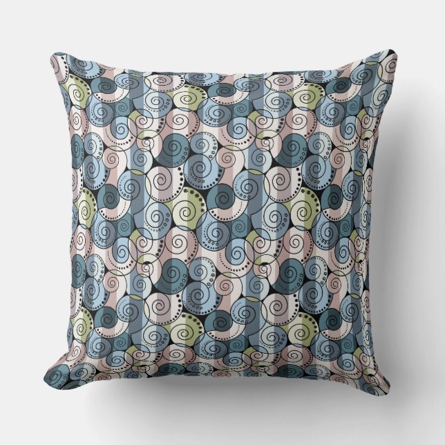 Retro, spiral throw pillow (Front)