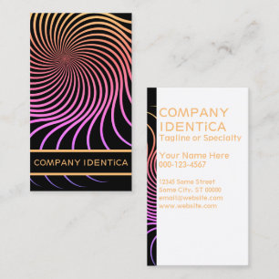 retro spirograph business card
