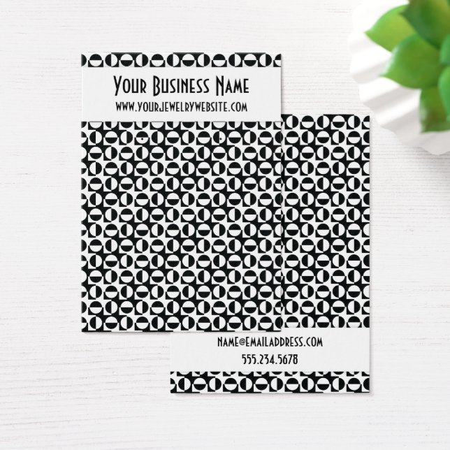 Retro Split Circles Patterns Earring Display Cards (Desk)