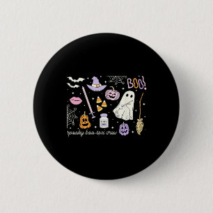 Retro Spooky Boo-tox Crew Aesthetic Injector Nurse 2 Inch Round Button