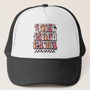 Retro Spooky English Teacher Funny Grammar Teacher Trucker Hat