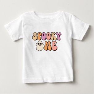 Retro Spooky One Birthday Baby T-Shirt