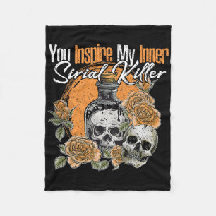 Retro Spooky Season - You Inspire My Inner Serial Fleece Blanket