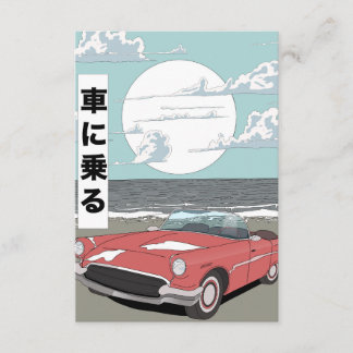 Retro Sports Car Enclosure Card