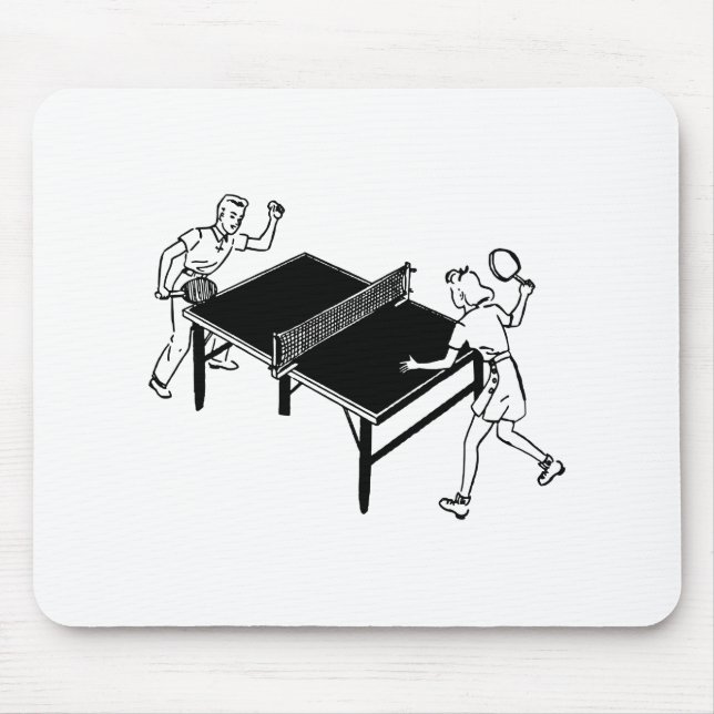 Retro Sports Ping Pong Mouse Pad (Front)
