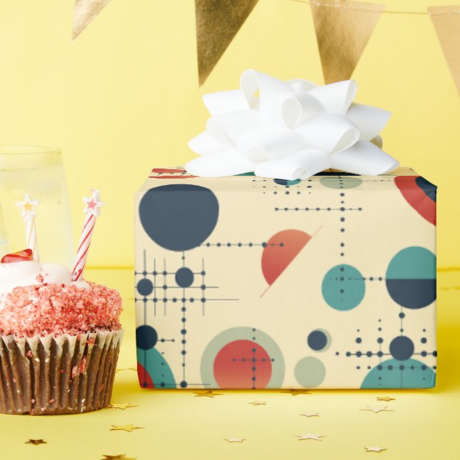 Retro Spots and Dots Wrapping Paper (Birthday Party)