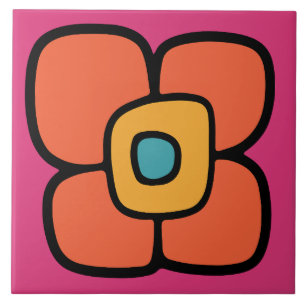 Retro Spring Blossom Tile