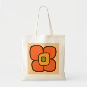 Retro Spring Blossom Tote Bag