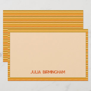 Retro Spring Hand Drawn Sunshine Striped  Stationery