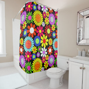 Retro spring hippie flower power