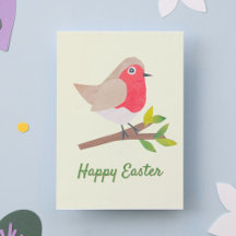 Retro Spring Robin Cute Vintage-Inspired Easter
