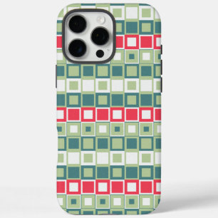 Retro Square Block Pattern iPhone 16 Pro Max Case